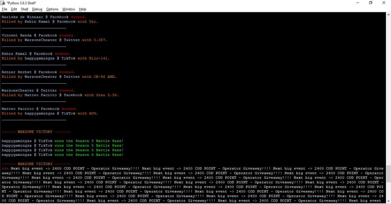 Text-Base Warzone Solo’s Competition 1 Rematch 1 | FULL OUTPUT