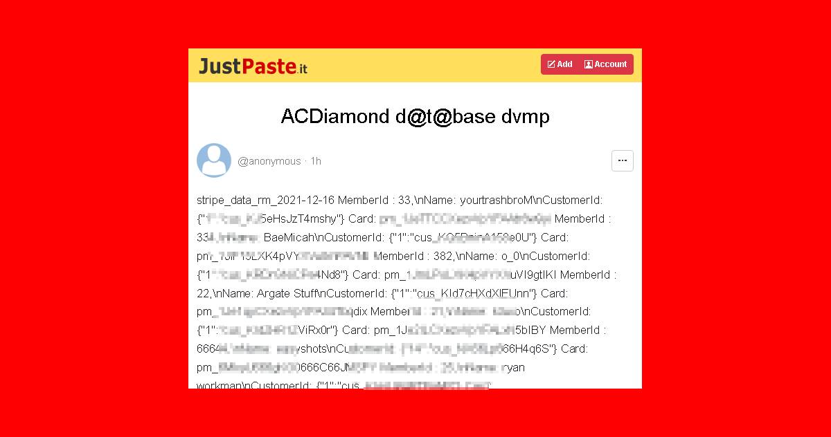 ACDiamond Database Leak Search